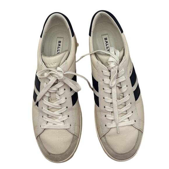 Bally Leather White Kelly Tyger Sneakers Size 9.5 main image 4